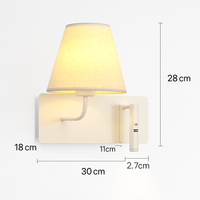 Modern indoor USB LED wall light