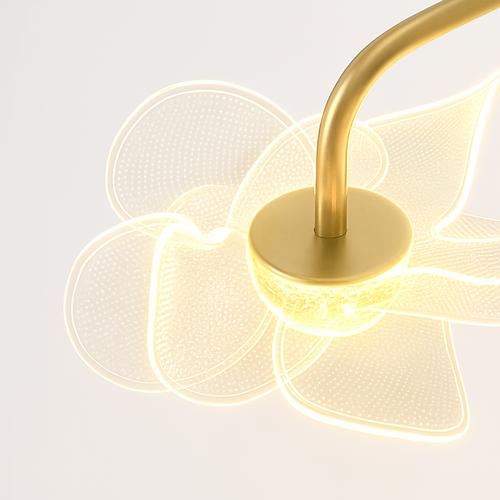 Luxury decorative flower-shaped LED wall light - vue 4 sur 12