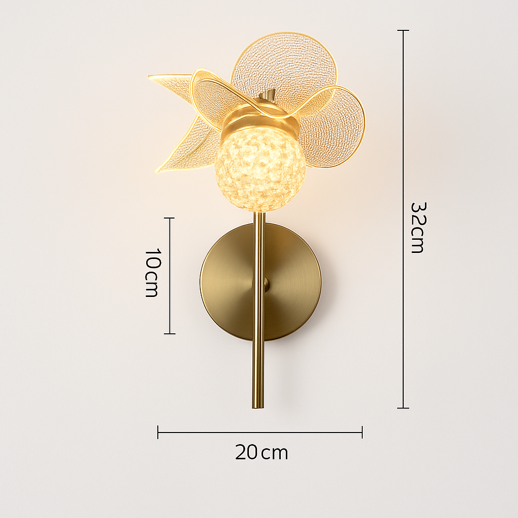 Luxury decorative flower-shaped LED wall light - vue 12 sur 12