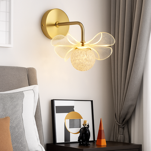 Luxury decorative flower-shaped LED wall light - vue 7 sur 12