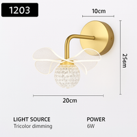 Luxury decorative flower-shaped LED wall light
