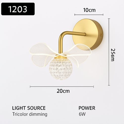 Luxury decorative flower-shaped LED wall light