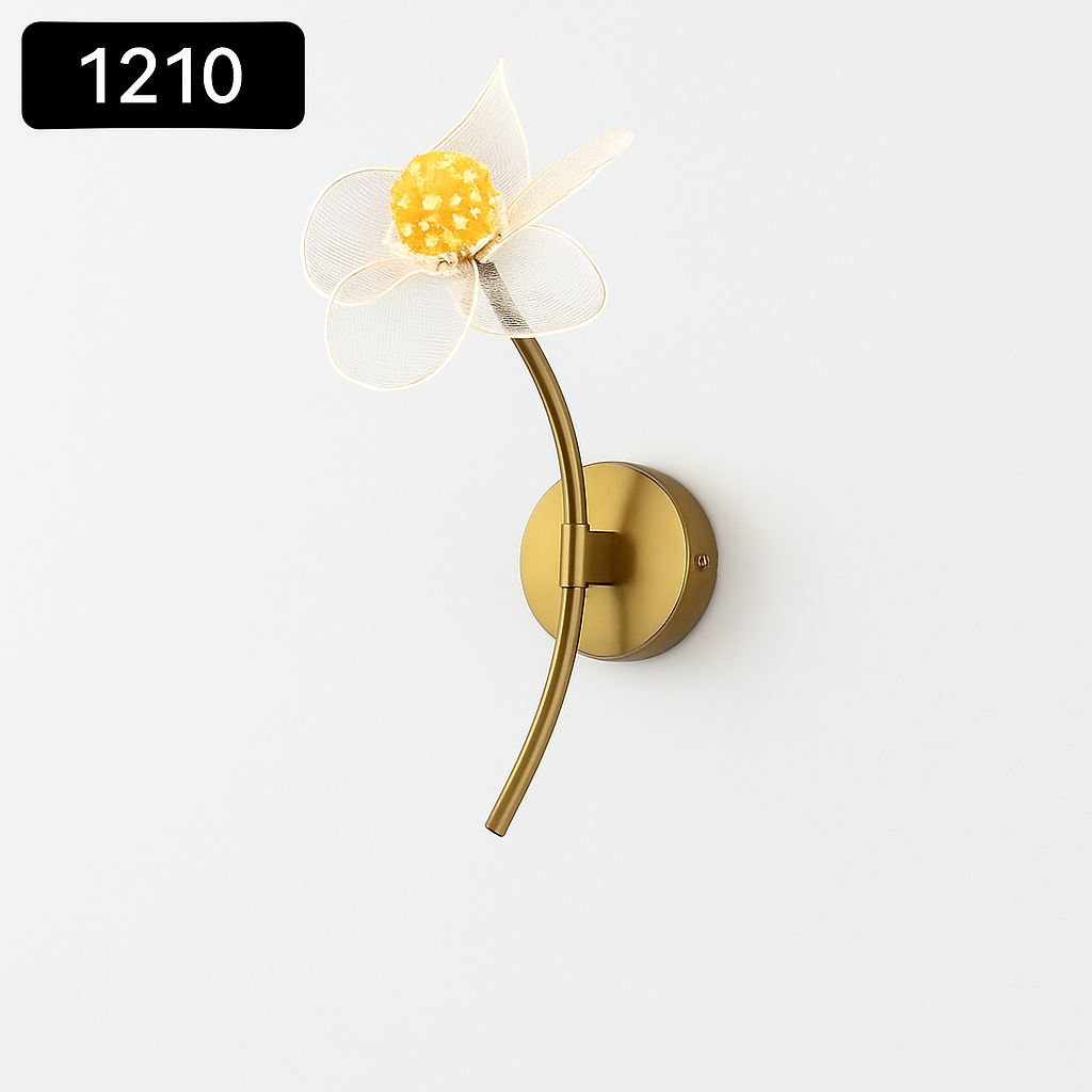Luxury decorative flower-shaped LED wall light - vue 9 sur 12