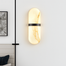 LED wall light half-cylinder marble effect