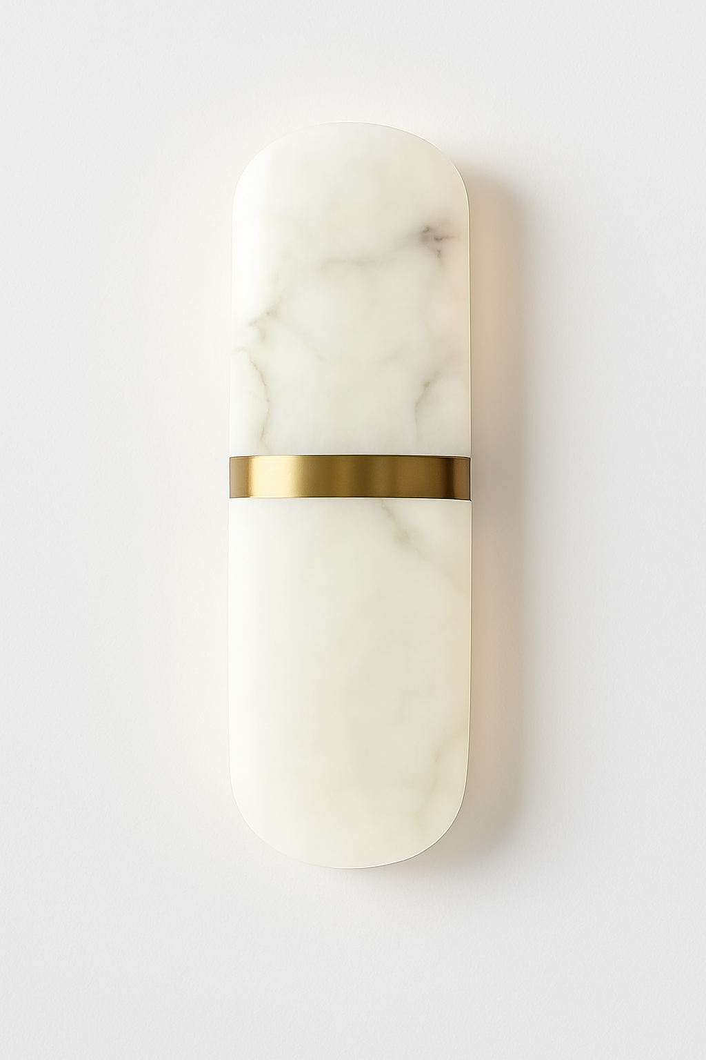LED wall light half-cylinder marble effect