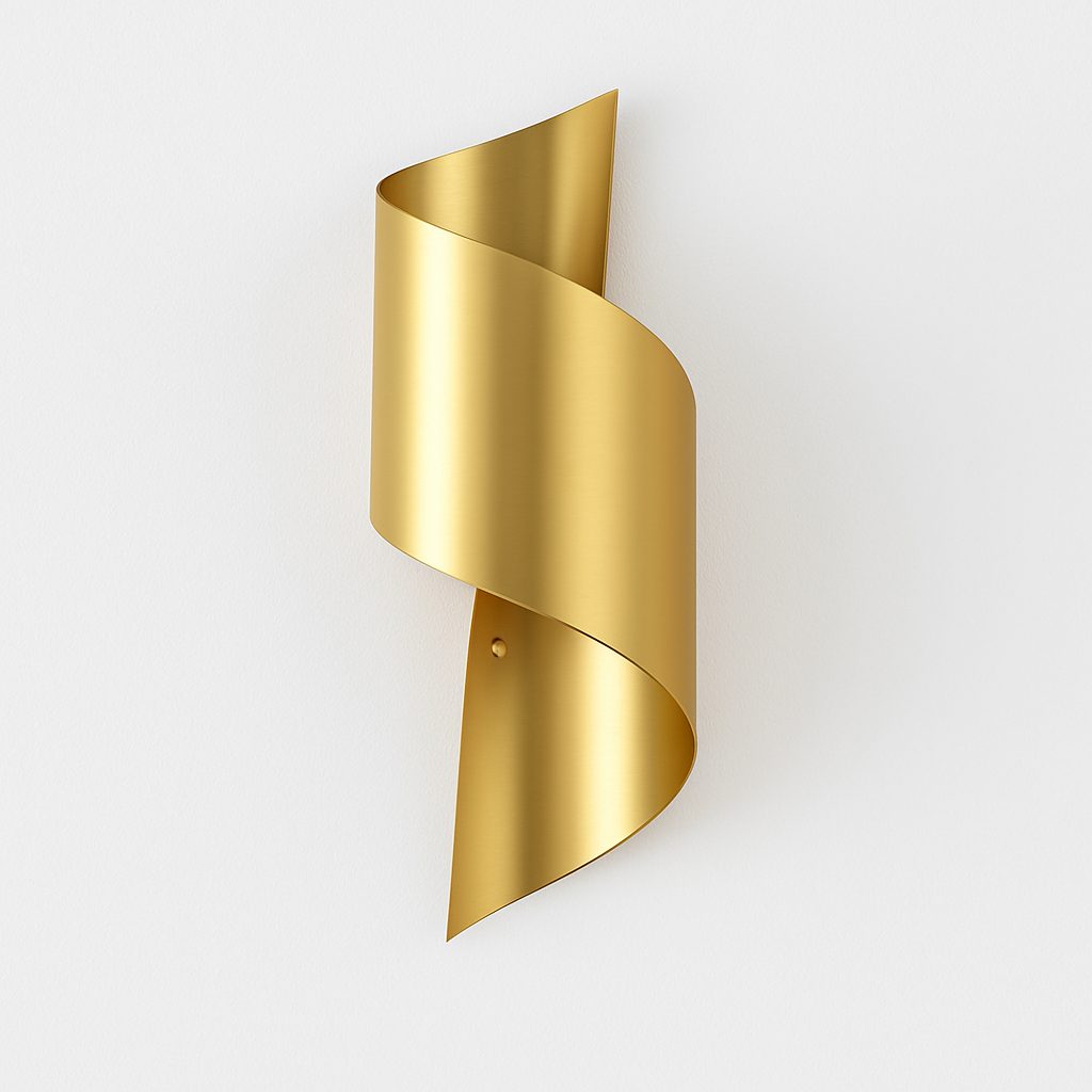 Modern gold LED designer wall light - vue 3 sur 7