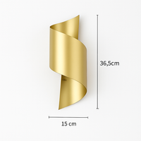 Modern gold LED designer wall light