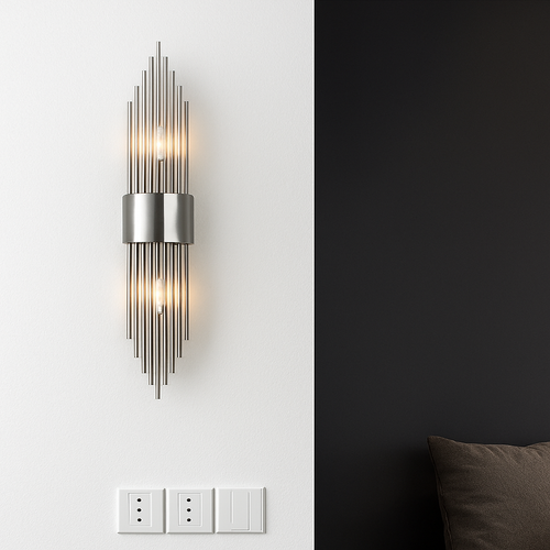 Clear crystal LED wall light - vue 5 sur 18