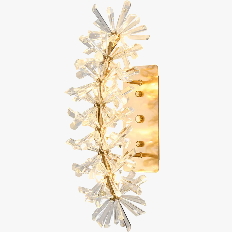 Modern crystal LED wall light gold metal living room bedside TV background G4 bulb 110-220V surface mounted