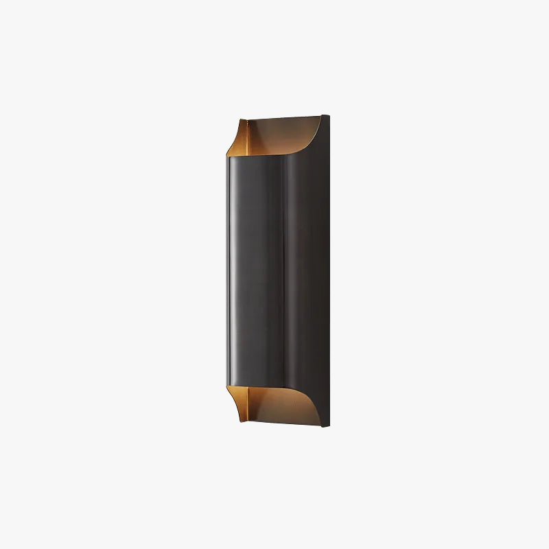Modern brass LED wall light with contemporary design