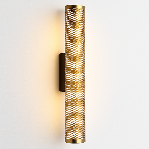 Retro brass LED wall light