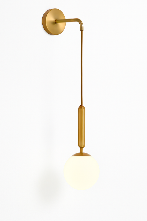 Simple modern glass LED wall light - vue 2 sur 10
