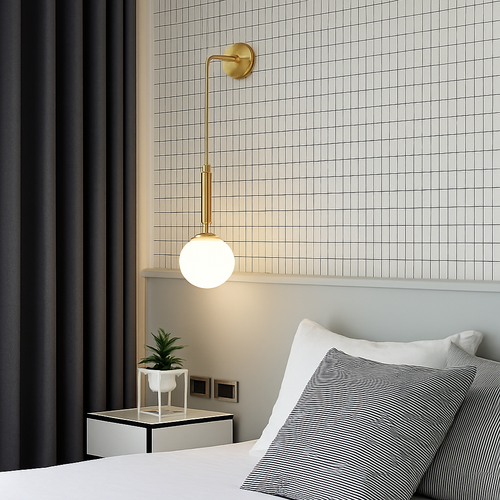 Simple modern glass LED wall light - vue 6 sur 10