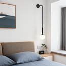 Simple modern glass LED wall light