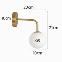 Simple modern glass LED wall light