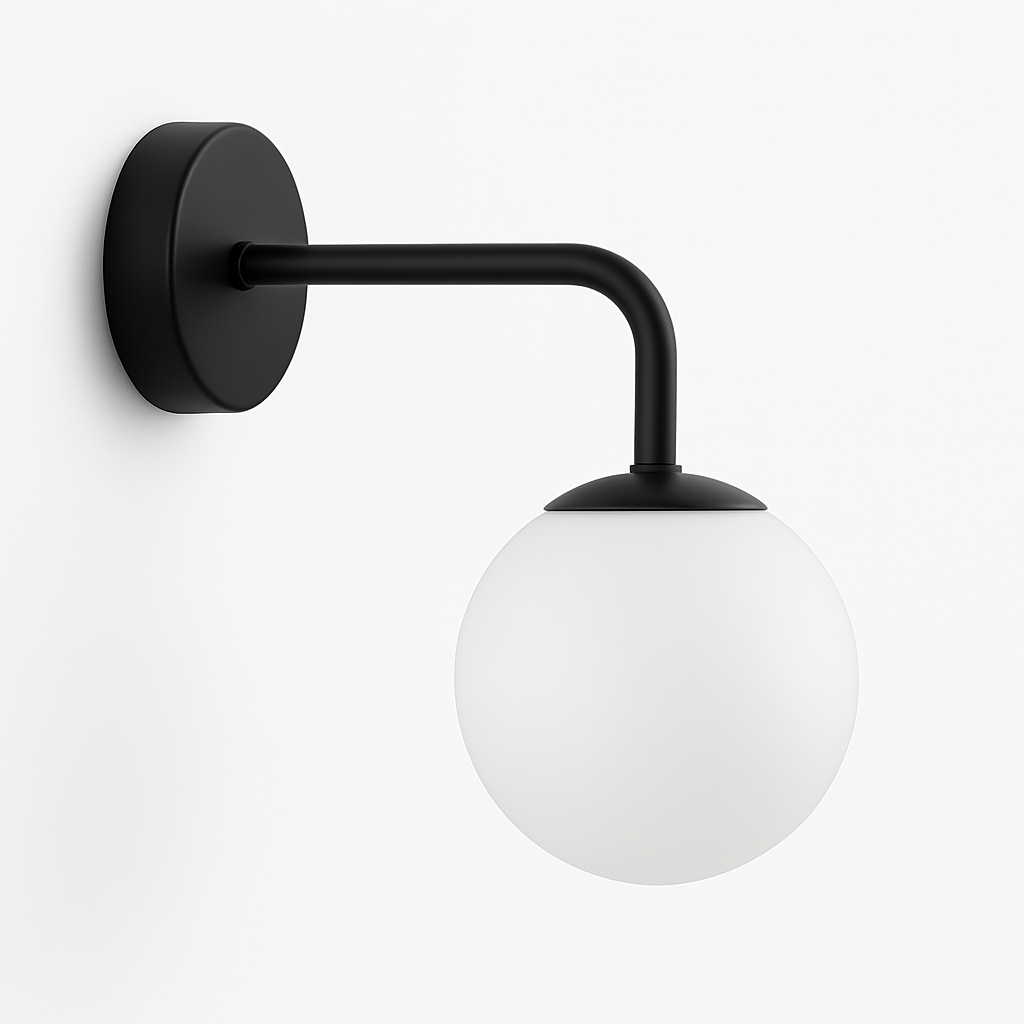 Simple modern glass LED wall light - vue 10 sur 10
