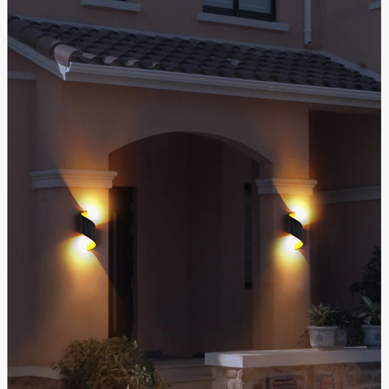 Modern outdoor LED wall light with waterproof contemporary design