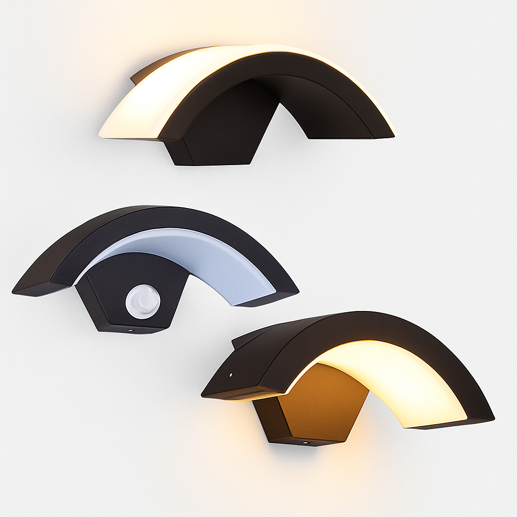 creative moon shaped waterproof outdoor led wall light
