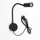 Flexible gooseneck LED wall light with plug-in cord