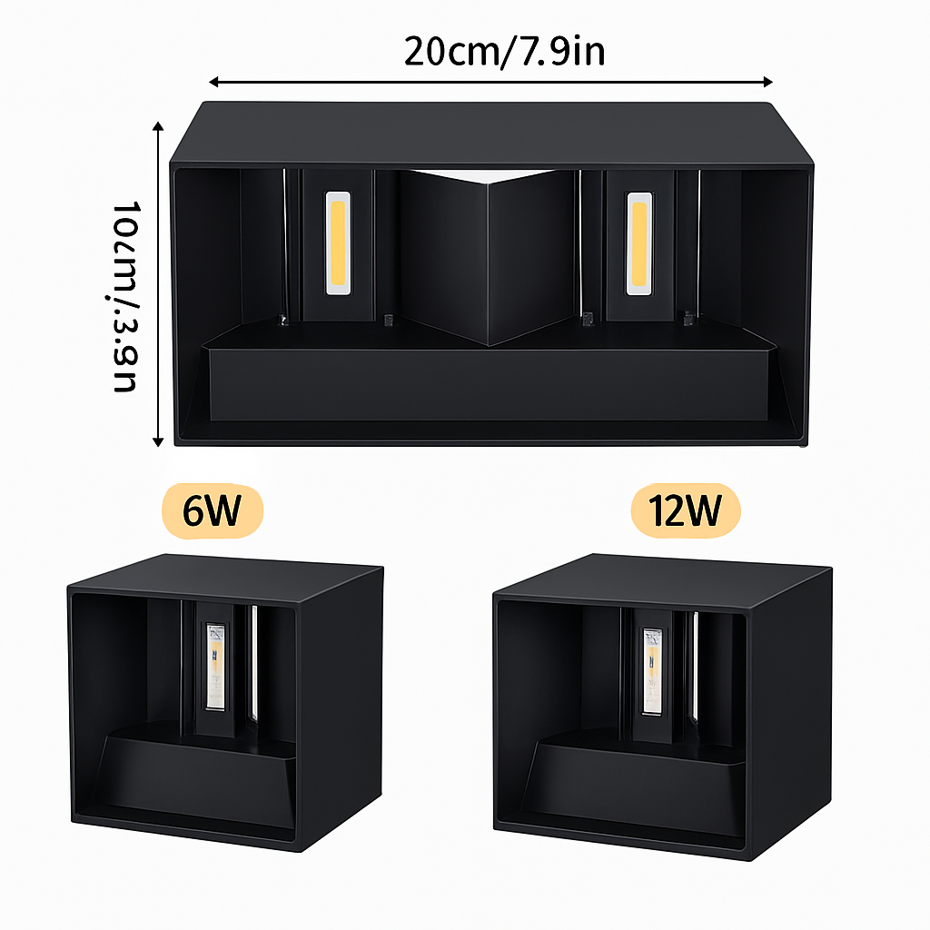 Waterproof up and down LED wall light IP65 - vue 10 sur 12