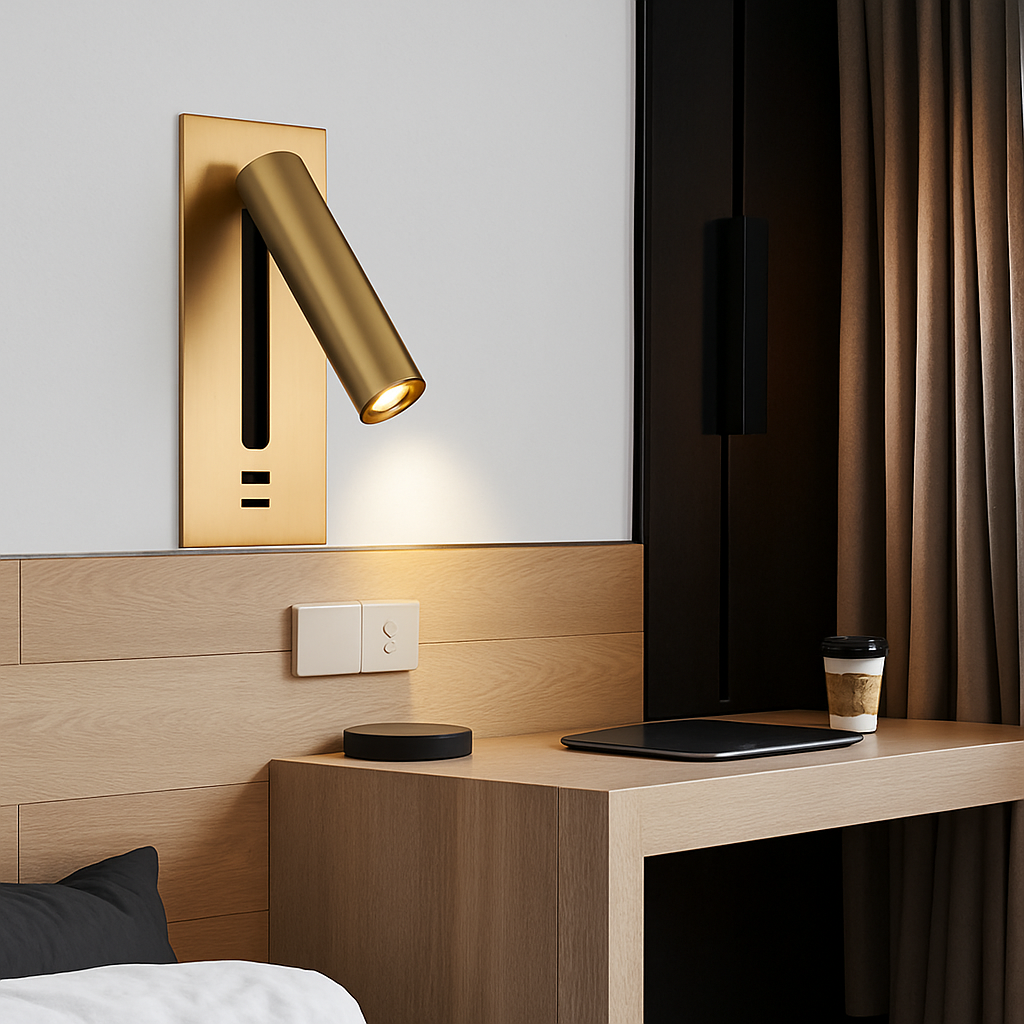 Multifunction integrated LED wall light with switch - vue 5 sur 14