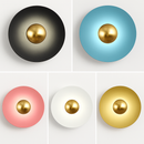 Decorative nordic macaron frisbee LED wall light