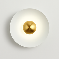 Decorative nordic macaron frisbee LED wall light