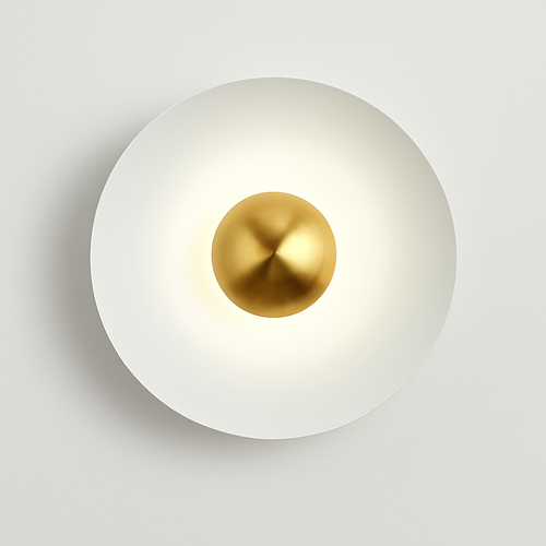 Decorative nordic macaron frisbee LED wall light