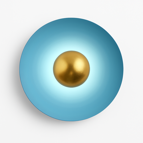 Decorative nordic macaron frisbee LED wall light - vue 2 sur 11