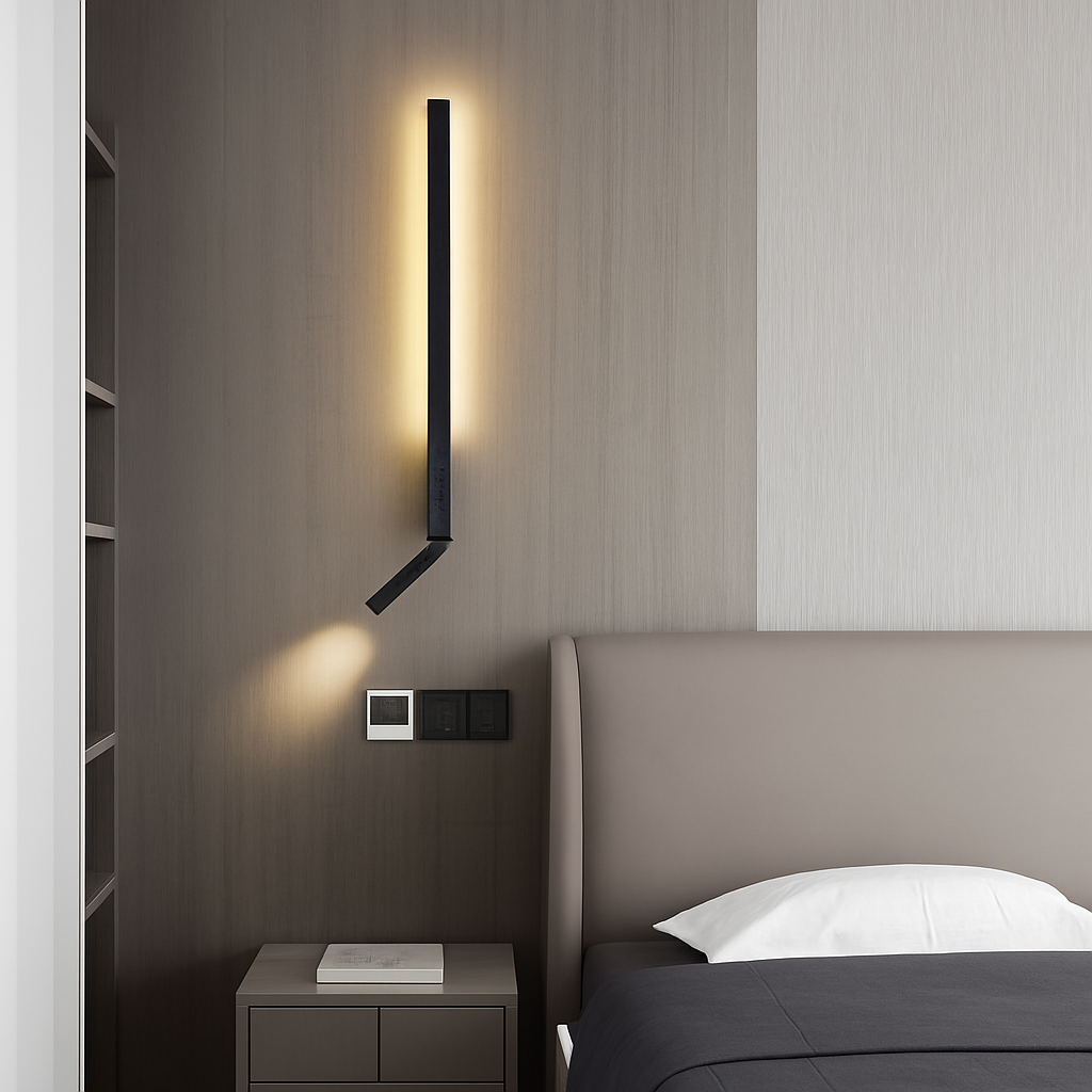 Minimalist LED wall light with switch and adjustable angle 3000k - vue 3 sur 18