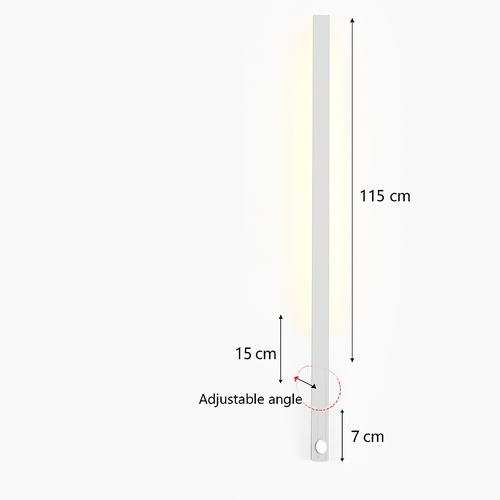 Minimalist LED wall light with switch and adjustable angle 3000k - vue 12 sur 18