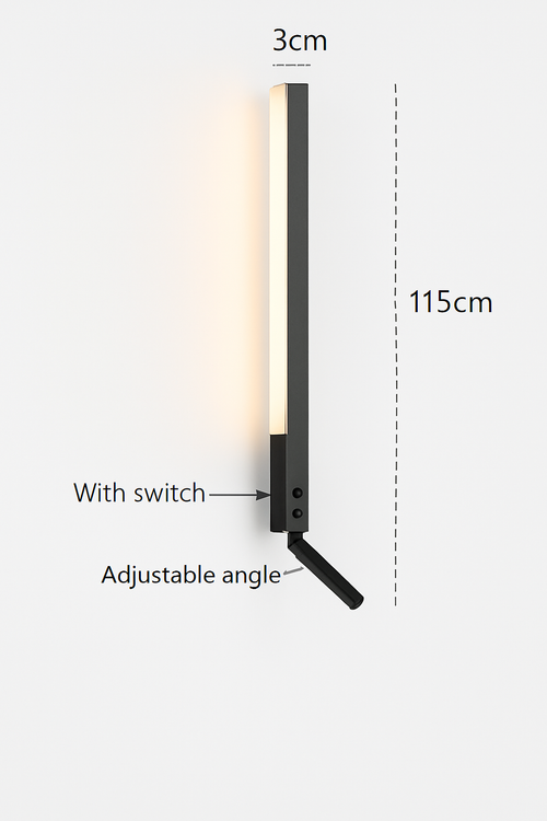 Minimalist LED wall light with switch and adjustable angle 3000k - vue 13 sur 18