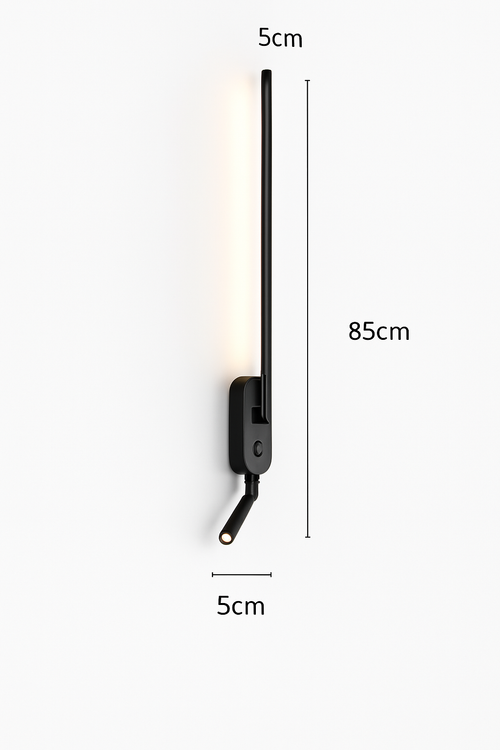 Minimalist LED wall light with switch and adjustable angle 3000k - vue 15 sur 18