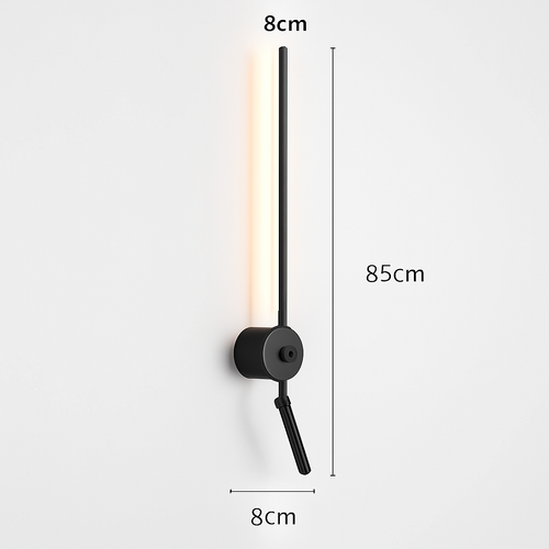 Minimalist LED wall light with switch and adjustable angle 3000k - vue 19 sur 18