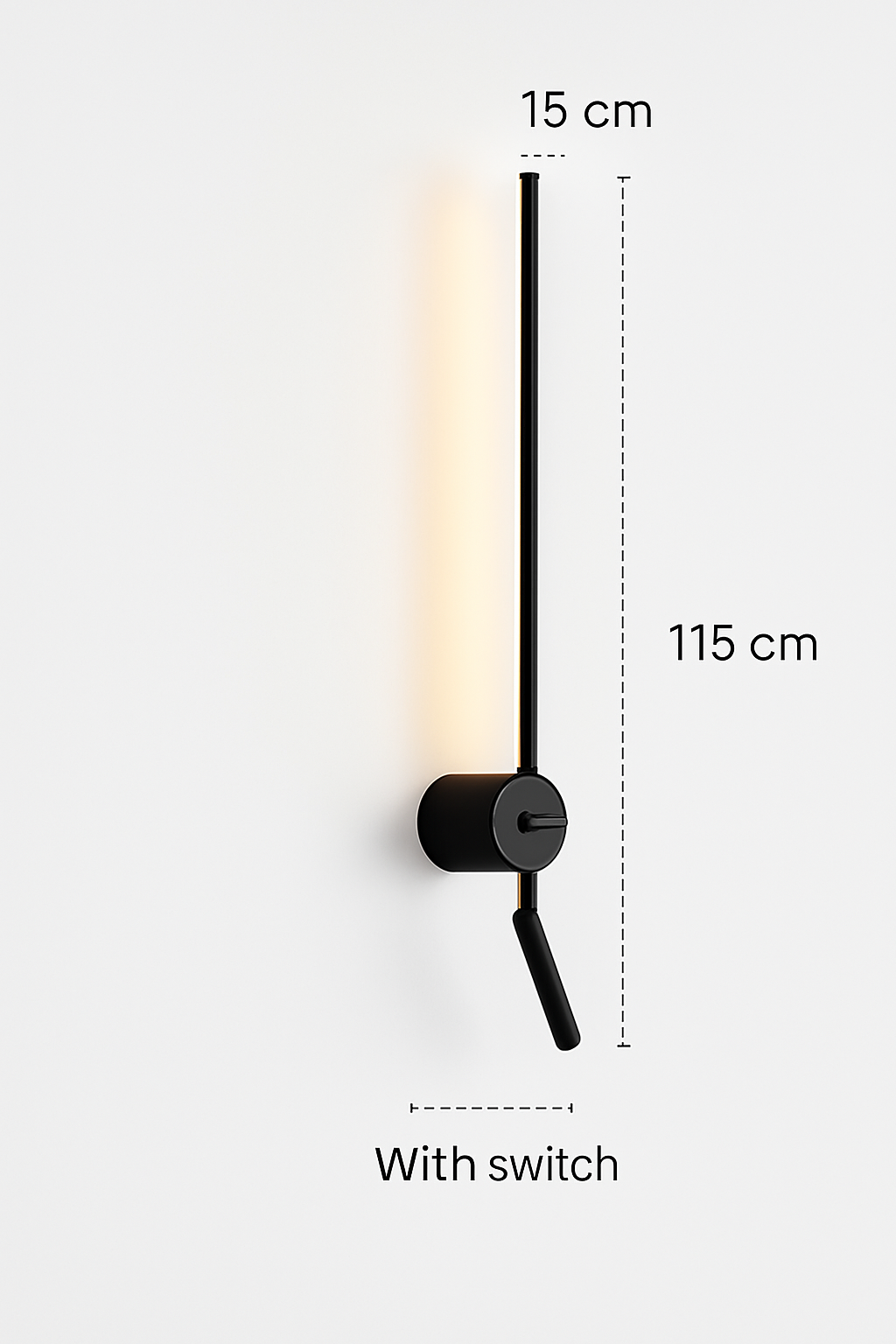 Minimalist LED wall light with switch and adjustable angle 3000k - vue 8 sur 18