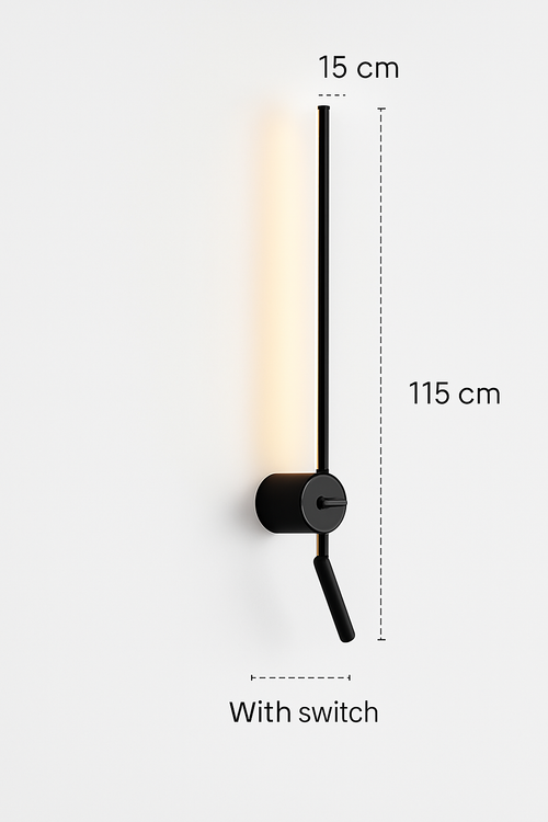 Minimalist LED wall light with switch and adjustable angle 3000k - vue 9 sur 18