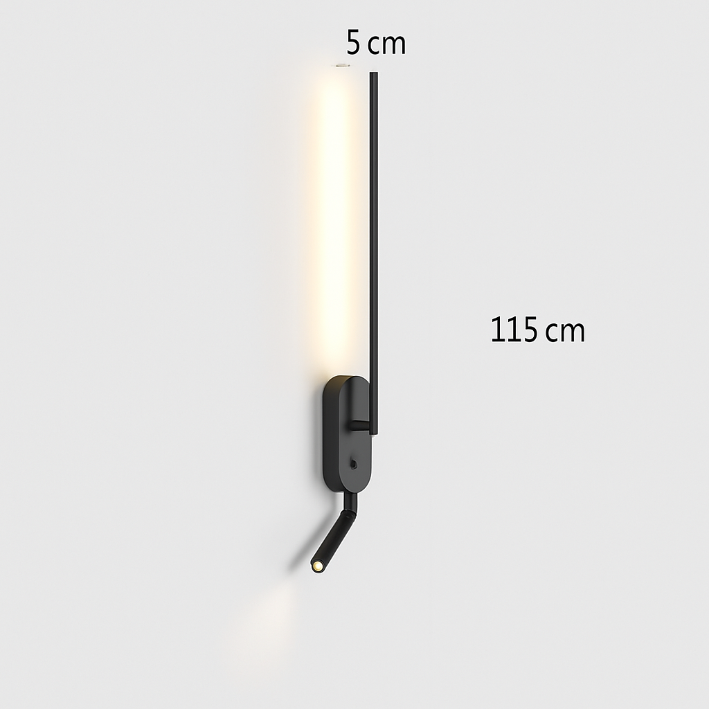Minimalist LED wall light with switch and adjustable angle 3000k - vue 10 sur 18