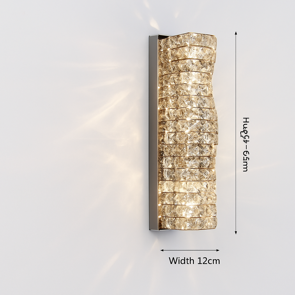 Modern luxury K9 crystal LED wall light decorative - vue 11 sur 19