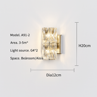 Modern luxury K9 crystal LED wall light decorative