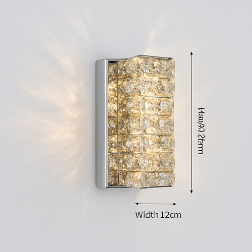 Modern luxury K9 crystal LED wall light decorative - vue 8 sur 19