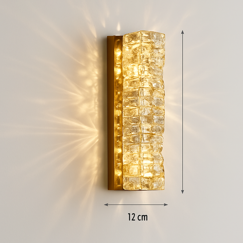 Modern luxury K9 crystal LED wall light decorative - vue 9 sur 19