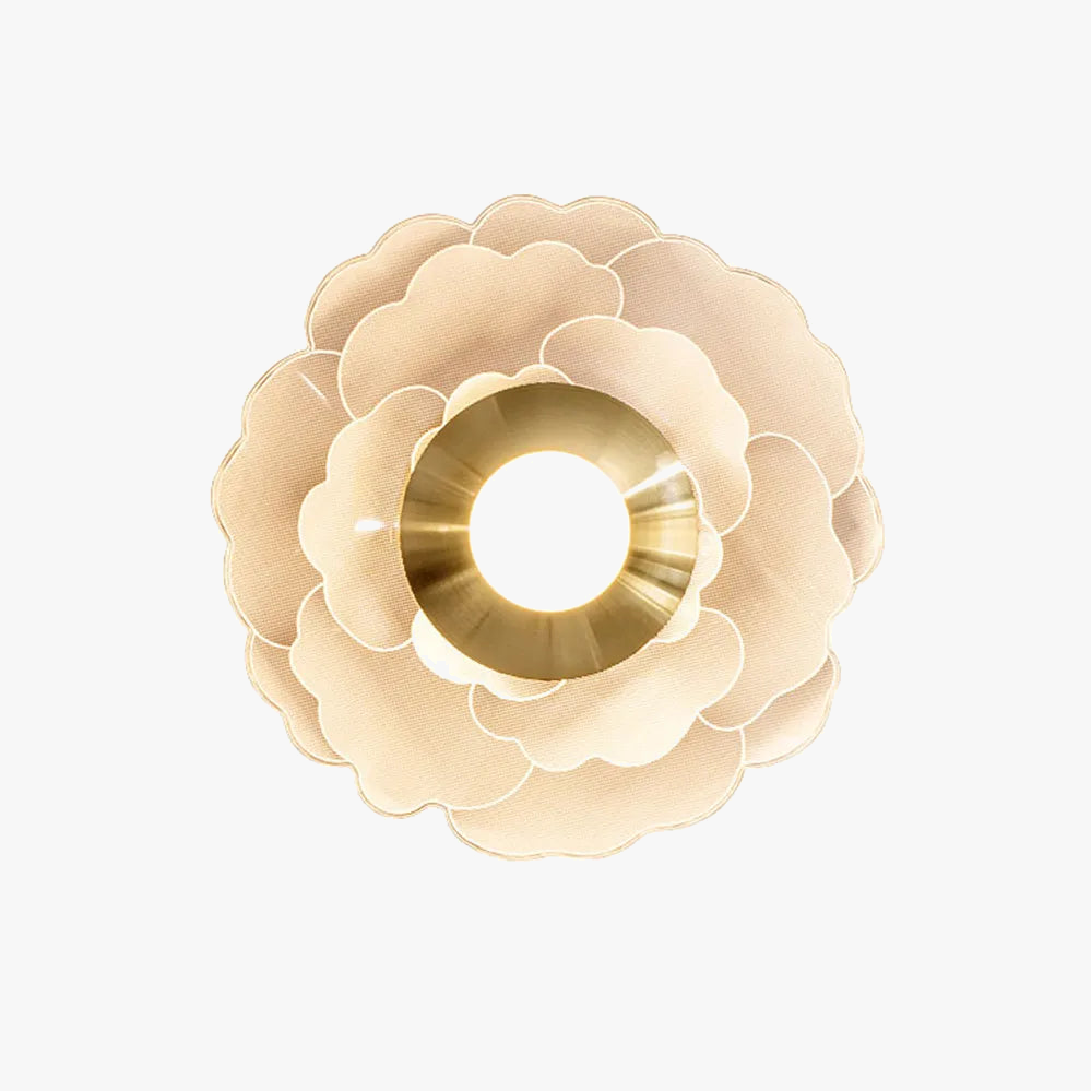 Modern LED wall light with interchangeable floral design for interior decor