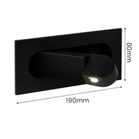 modern foldable led wall light for adjustable reading