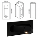 modern foldable led wall light for adjustable reading
