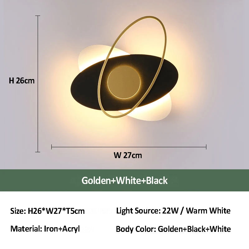Modern LED wall light for decorative interior lighting