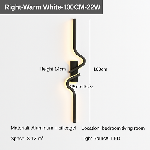 Modern LED wall light for a stylish interior - vue 8 sur 16