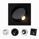 Modern recessed LED wall light with 350° rotation