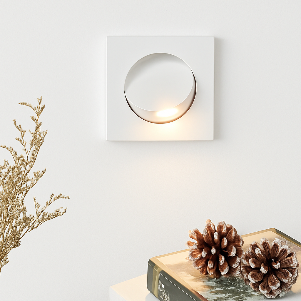 Modern recessed LED wall light with 350° rotation - vue 3 sur 16