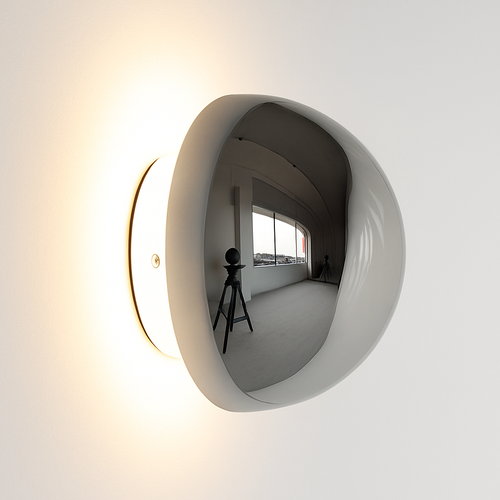 Modern nordic LED wall light in iron and acrylic - vue 2 sur 12