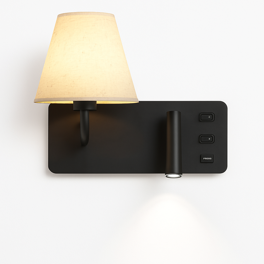 Modern nordic LED wall light with USB switch